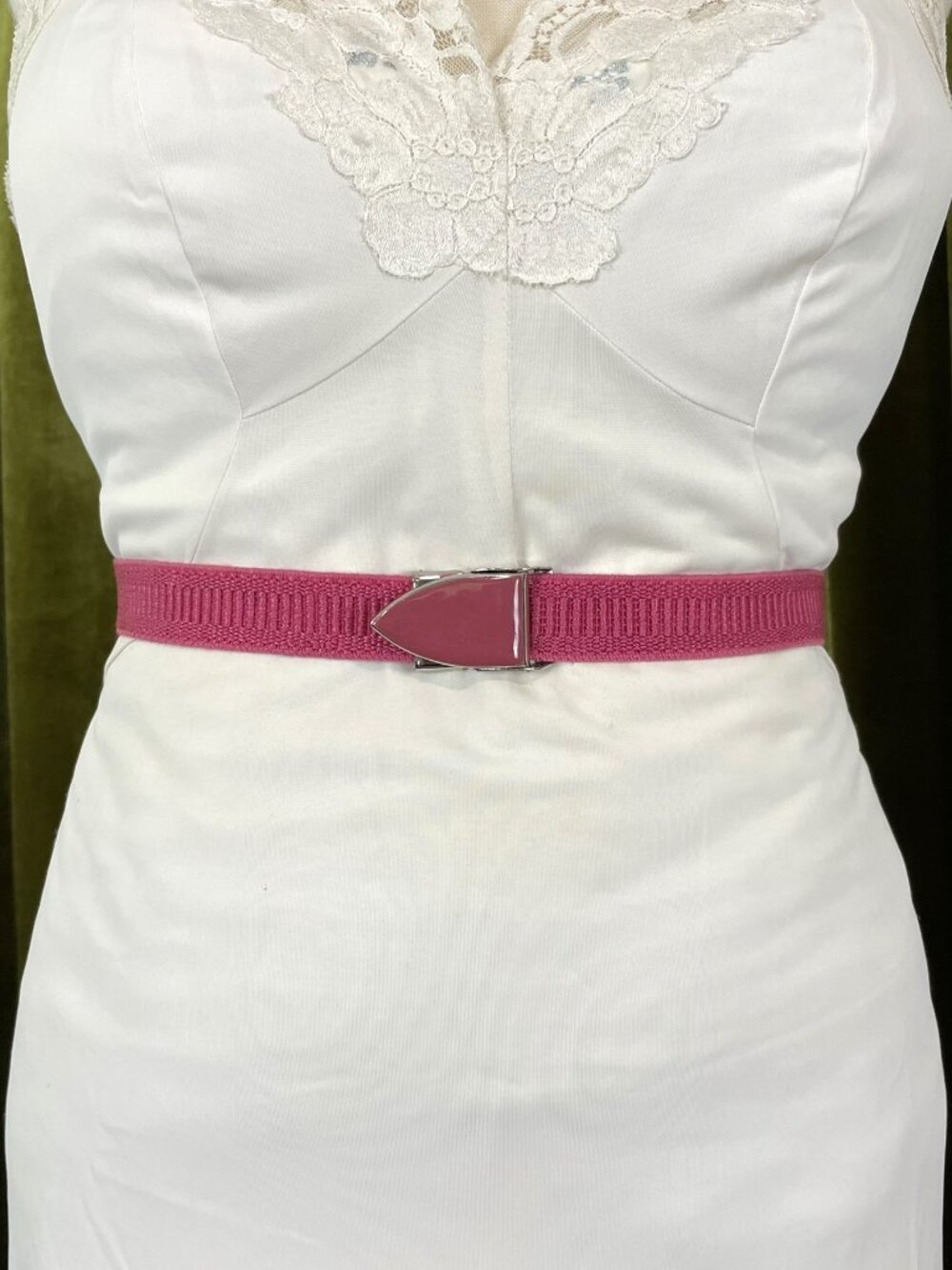 Vintage Stretch Belt With Unique Buckle